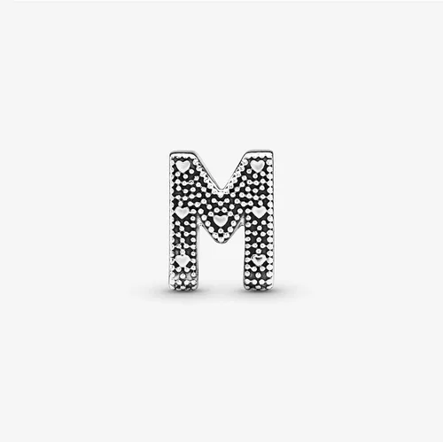 Vista 7 de PANDORA Dije de letras del alfabeto Compatible con pulseras Pandora Moments Joyería para mujer Regalo para mujeres en tu vida Hecho con plata