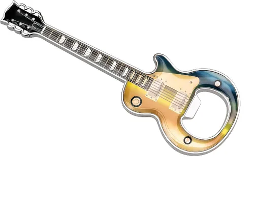 Vista 17 de 1 pieza/set abrebotellas de cerveza con forma de guitarra, regalo para amantes de la música y la guitarra, utensilios de cocina para bebedores