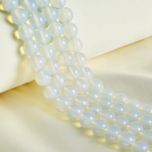 Vista 27 de 60 piezas de cuentas de turquesa africana natural de 6 mm, cuentas de gema redondas sueltas para hacer joyas