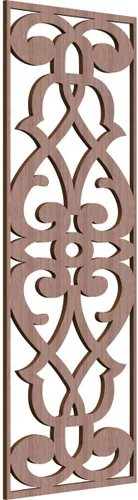 Vista 78 de 9 3/8"W x 24 3/8"H x 1/4"T Bellaire Decorativos Paneles de pared de madera calado, abedul