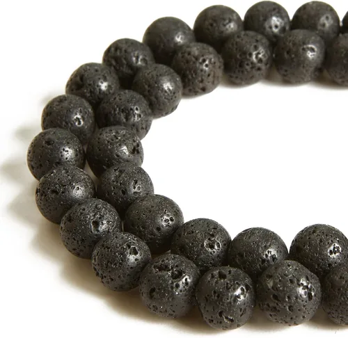Vista 32 de 60 piezas de cuentas de turquesa africana natural de 6 mm, cuentas de piedras preciosas naturales, cuentas sueltas redondas para hacer joyas