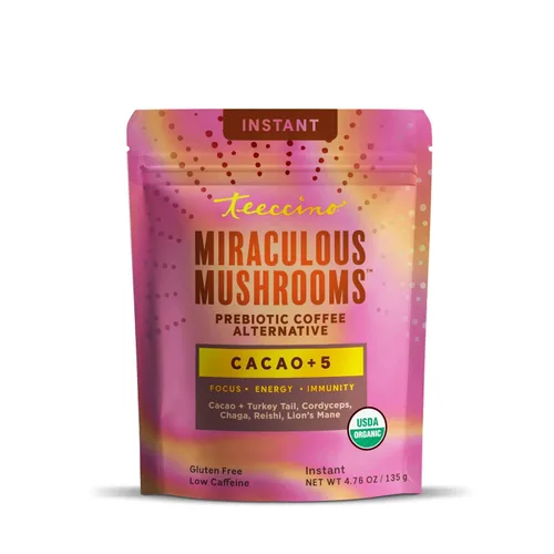 Vista 13 de Teeccino Lion’s Mane Rhodiola Café alternativo de setas adaptogénicas - Rosa - Café de setas herbal con sabor a mane de león y rhodiola, tostado