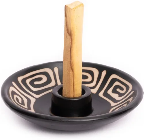 Vista 11 de Luna Sundara Auténtico soporte para palitos de Palo Santo de cerámica de Perú y soporte para incienso, incluye 5 palitos de Palo Santo hechos a mano