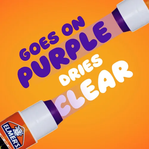 Vista 2 de Elmer's - Barras de pegamento escolar morado que desaparece, lavable, 0.78 onzas (22 gramos), 3 unidades - Póster, tablero de visión, suministros