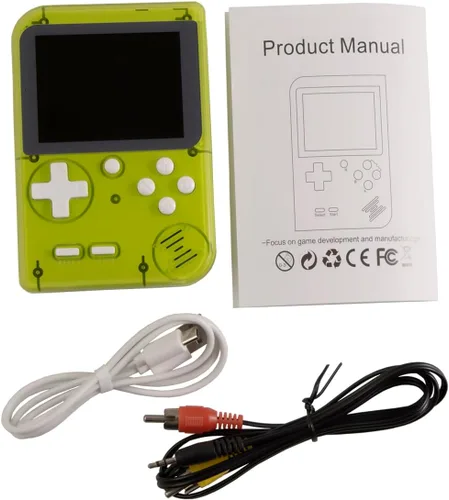 Vista 5 de Mini máquina de juegos retro con 400 juegos clásicos FC, consola de juegos de mano, pantalla a color de 2.8 pulgadas, soporte para salida de TV