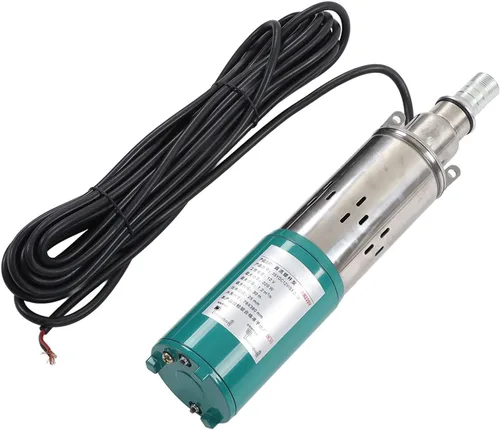 Vista 8 de DC12V 220W Bomba de pozo sumergible solar de acero inoxidable cepillado bomba de tornillo alta elevación 98.4 ft para riego agrícola