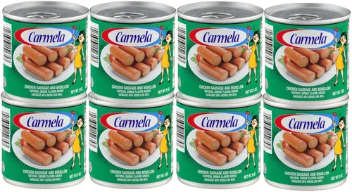Vista 14 de Carmela Chicken Vienna Salchicha en caldo de pollo, latas de 5 onzas (paquete de 3)