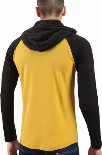 Vista 2 de Camiseta deportiva casual con capucha para hombre, playera, sudadera.
