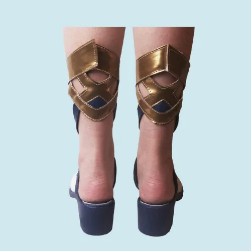Vista 3 de COSGOGO Juego de anime Genshin Impact Faruzan - Zapatos de cosplay para Halloween, carnaval, fiesta, disfraz de anime para mujer, zapatos de cosplay