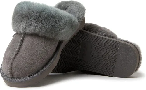 Vista 57 de Dearfoams Fireside Sydney Pantuflas anchas de piel de oveja para mujer, para interiores y exteriores