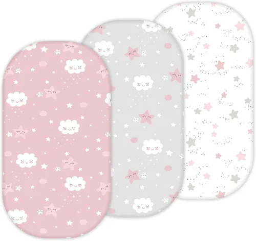 Vista 18 de TansyPanda - Sábanas de moisés Halo para BassiNest Luxe giratorias, calmantes, giratorias, lite, Essential Sleeper, paquete de 3, 33 x 17 pulgadas