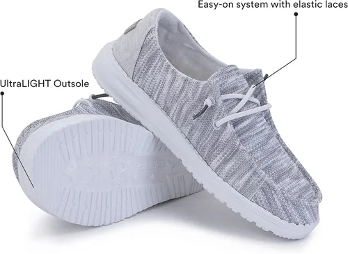 Vista 4 de Hey Dude Womens Wendy SoxLeo Multiple Colors Womens Shoes Womens Lace Up Loafers Comfortable Light