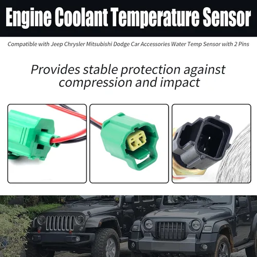 Vista 3 de Sensor de temperatura del refrigerante del motor 5S1500 56027873 con cableado del conector
