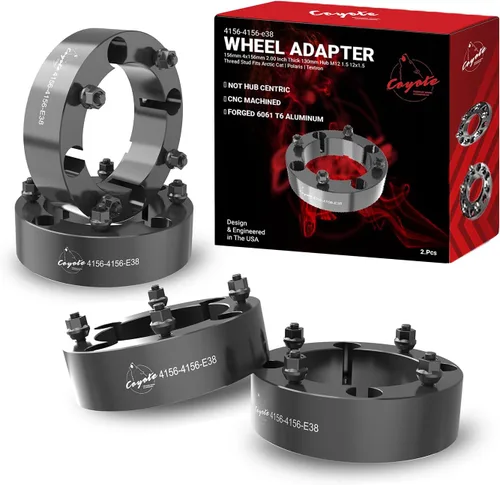 Vista 6 de Wheel Accessories Parts 2 piezas de espaciadores de rueda para ATV UTV de 4 en 156 mm 4x156 mm, 1 pulgada de espesor, 130 mm de buje, perno de rosca