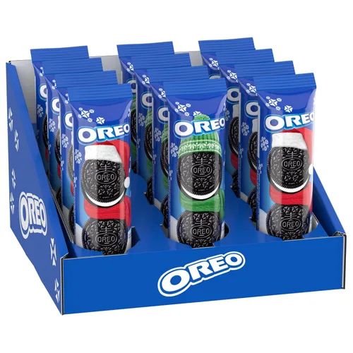 Vista 14 de OREO - Galletas de sándwich de chocolate, Galletas de navidad, 12 paquetes de relleno de calcetín de 4 oz