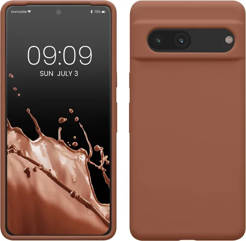 Vista 73 de kwmobile Funda compatible con Google Pixel 7 - Funda de silicona TPU con acabado suave - Piedra antigua