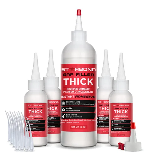 Vista 9 de Starbond Kit Pro de Pegamento Super Grueso (59 ml) – Adhesivo CA (Adhesivo de Cianoacrilato) para Rellenar Espacios – con Tapa Resistente a