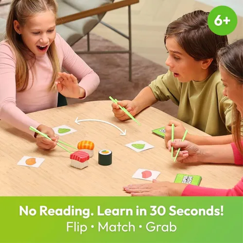 Vista 7 de Super Sushi – Divertido Juego de Mesa Familiar - Hilarantísimo Juego de Cartas de Emparejamiento para Fiestas Familiares para Niños, Adolescentes