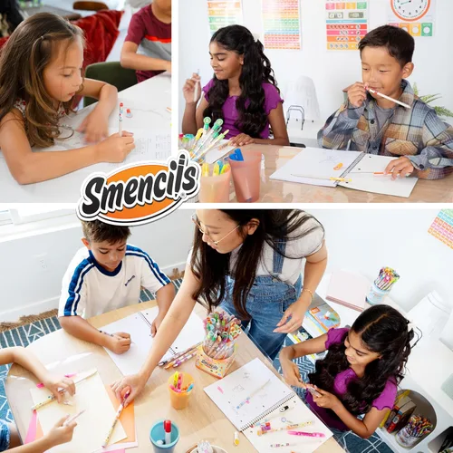 Vista 7 de Smencils - Lápices patentados de grafito perfumado gourmet HB #2 hechos de periódicos reciclados, 10 unidades, regalos para niños, suministros