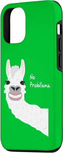 Vista 2 de iPhone 15 Funny Llama Alpaca No Prob Llama Regalo Hombres Mujeres Caso