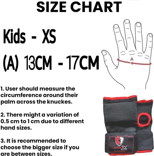 Vista 5 de Guantes interiores de gel para boxeo, vendajes acolchados elásticos debajo de los mitones, envolturas rápidas para niños, hombres y mujeres