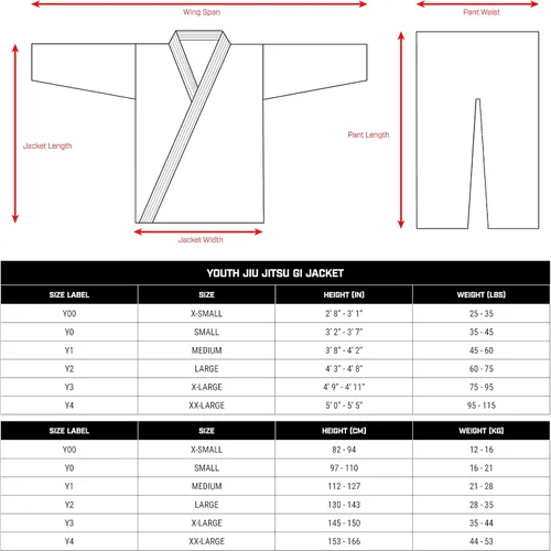 Vista 6 de Hayabusa Ascend Lightweight Jiu Jitsu Gi Kids