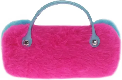 Vista 3 de Estuche para lentes para niños y niñas, con diseño de unicornio, deslumbrante brillantina, carcasa dura con asa