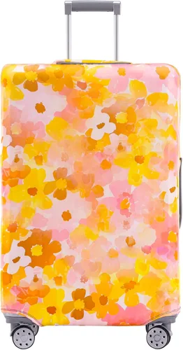 Vista 13 de TRAVEL KIN - Funda lavable para maleta con protección antiarañazos, protector para maletas de 18-32 pulgadas, Autumn Leaves, M, Moda