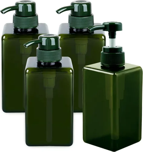 Vista 7 de Foaming Soap Dispenser 4 Pack, 15oz/450ml Brown Foam Soap Pump Bottles, Refillable Bathroom Soap Dispenser with Rich Foam Pump for Kitchen Sink
