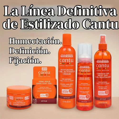 Vista 9 de Cantu Crema rizadora de coco con manteca de karité para cabello natural, 12 onzas