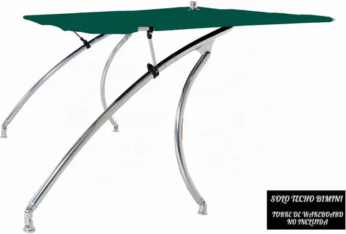 Vista 3 de Big Air Super Shadow Wakeboard Tower Bimini Top - 76 x 76 pulgadas - Se monta sobre la torre de vigilia existente Verde bosque