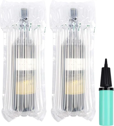 Vista 8 de Paquete de 5 bolsas de viaje para botellas de vino con bomba – Bolsas protectoras inflables de columna de aire para envío y equipaje Air-Column