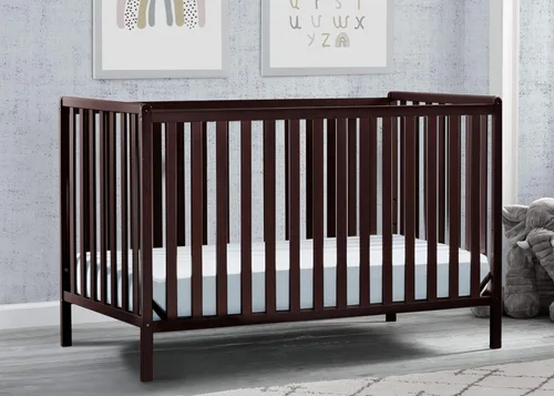 Vista 9 de Delta Children Heartland Cuna convertible 4 en 1 - Certificado Greenguard Gold, chocolate negro Chocolate oscuro