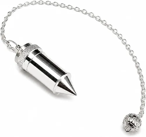 Vista 7 de Jet Authentic 4 Isis - Juego de péndulo de metal con cadena para meditación, radiestesia y prácticas espirituales Colección de péndulo