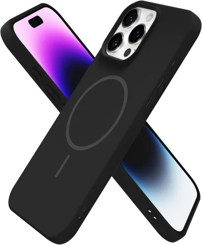 Vista 48 de Oakxco Funda de Silicona Mag Safe para iPhone 12 Pro Max, Funda Magnética Delgada y Fina Compatible con Carga Inalámbrica MagSafe, Bonita Funda