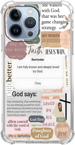 Vista 14 de Funda para Celular con Versículos de la Biblia, Colocación de Citas Cristianas de Jesús, Diseño Collage, Funda Protectora Suave de TPU de Moda