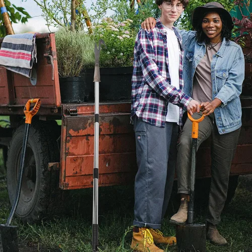 Vista 9 de KICHOUSE 2 herramientas de recolección de frutas, gancho para recoger árboles de jardín para cosecha de mango, coco y limón, herramienta de poda