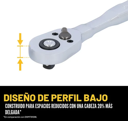 Vista 7 de DEWALT Juego de herramientas mecánicas de 142 piezas, accionamiento de 1/4 pulgadas y 3/8 pulgadas, SAE y métrico (DWMT45425)