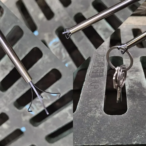 Vista 9 de Herramienta de recogida de 4 garras, herramienta de agarre flexible de 24 pulgadas, dedos mecánicos con resorte para espacios reducidos, recuperador