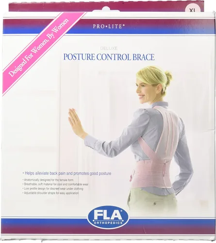 Vista 2 de FLA Orthopedics Soporte de control de postura para mujer, rosa, pequeño