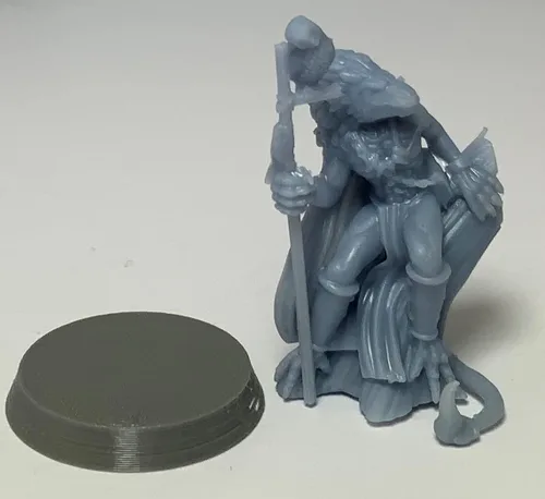 Vista 3 de Lizardfolk, Masculino - RPG - Calabozos y Dragones - DND - Pathfinder - Señor del Anillo - Figura miniatura (gris/sin pintar)