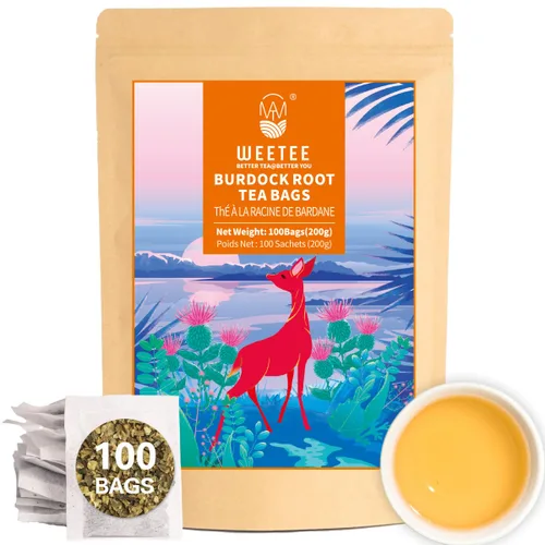 Vista 16 de WT WEETEE Bolsas de té de hierbas de manzana y canela, 60 unidades, mezcla perfecta de canela dulce, hibisco agrio, sabor natural, sin cafeína