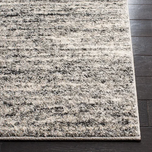 Vista 5 de SAFAVIEH Retro Collection - Alfombra de pasillo de 2 pies 3 pulgadas x 7 pies, marfil y gris, diseño abstracto moderno, no desprende pelusa