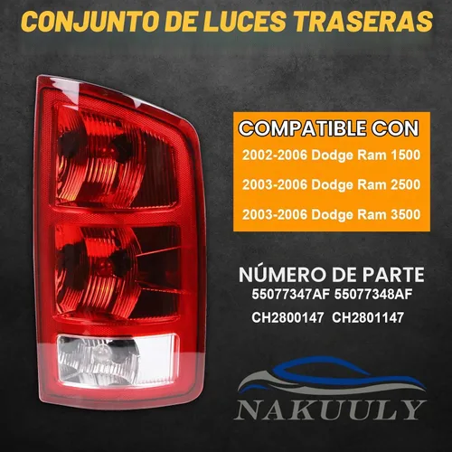 Vista 2 de Luces traseras compatibles con Dodge Ram 1500 2500 3500 2002-2006