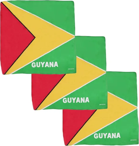 Vista 9 de Motique Accessories Juego de 3 bandanas grandes de algodón - Banderas del Caribe