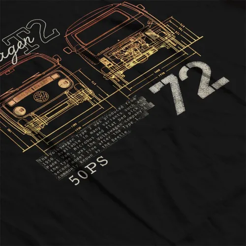 Vista 5 de Volkswagen T2 Mini Van 72 - Camiseta para hombre