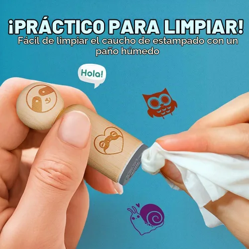 Vista 5 de Excelente sello de goma en forma de estrella para sellar planificadores de manualidades, mini de 1/2 pulgada