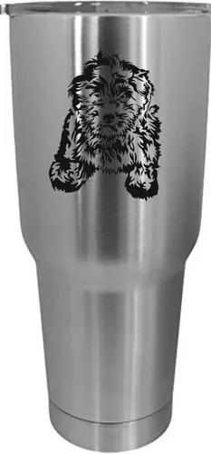 Vista 379 de Cairn Terrier - Vaso grabado con temática de perro, 30 onzas