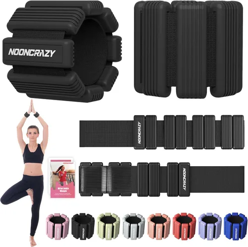 Pilates - Pesas de tobillo y muñeca para mujer, juego de 2 pesas portátiles y fuertes para brazos y piernas (1 libra/2.2 libras cada una), pesas de