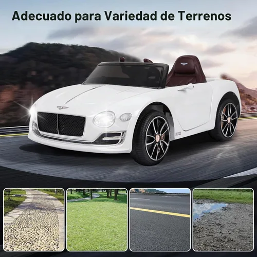 Vista 5 de Auto Bentley con licencia de 12 V con control remoto para niños Verde